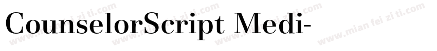 CounselorScript Medi字体转换